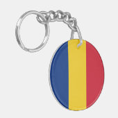 Vlag van Roemenië Sleutelhanger (Voorkant Links)