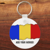 Vlag van Roemenië Sleutelhanger (Voorkant)