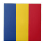 Vlag van Roemenië Tegeltje<br><div class="desc">Patriottische vlag van Roemenië.</div>
