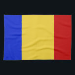 Vlag van Roemenië Theedoek<br><div class="desc">De mooie en levendige vlag van Roemenië.</div>