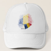 Vlag van Roemenië Trucker Pet (Voorkant)