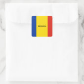 Vlag van Roemenië Vierkante Sticker (Tas)