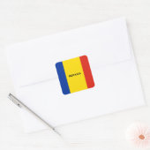 Vlag van Roemenië Vierkante Sticker (Envelop)