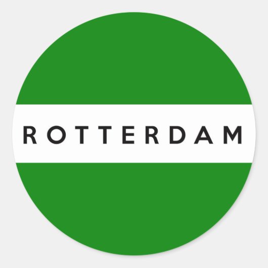 vlag van rotterdam - nederlandse vlag ronde sticker (Voorkant)
