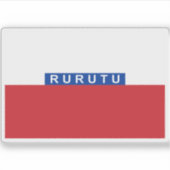 Vlag van Rurutu Sticker (Voorkant)