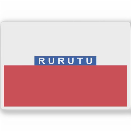 Vlag van Rurutu Sticker (Voorkant)