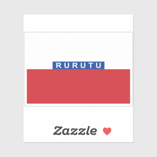 Vlag van Rurutu Sticker (Vel)