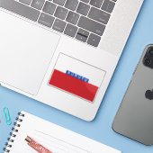 Vlag van Rurutu Sticker (Laptop met iPhone)