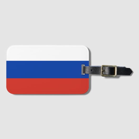 Vlag van Rusland Bagagelabel (Voorkant (horizontaal))