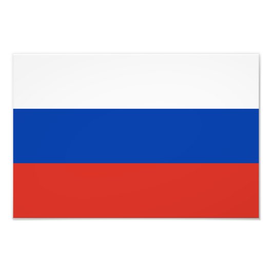Vlag van Rusland Foto Afdruk (Voorkant)