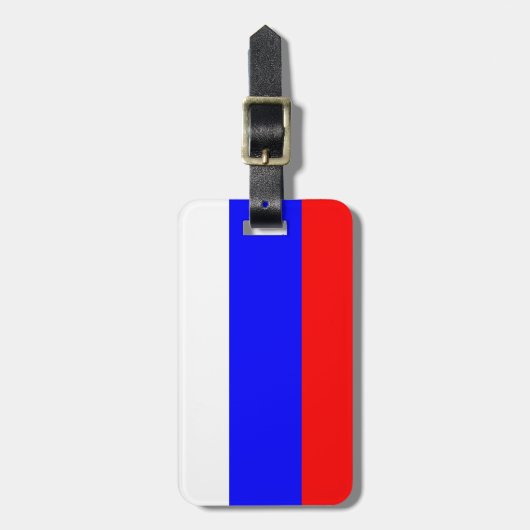 Vlag van Rusland - Gebruiksvriendelijke identiteit Bagagelabel (Voorkant verticaal)