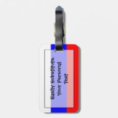 Vlag van Rusland - Gebruiksvriendelijke identiteit Bagagelabel (Achterkant verticaal)