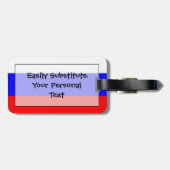 Vlag van Rusland - Gebruiksvriendelijke identiteit Bagagelabel (Achterkant horizontaal)