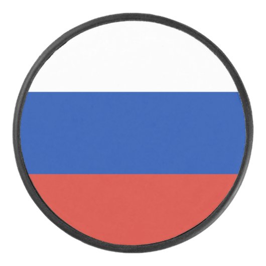 Vlag van Rusland Hockey Puck (Voorkant)