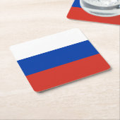Vlag van Rusland Kartonnen Onderzetters (Schuin)