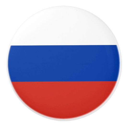 Vlag van Rusland Keramische Knop (Voorkant)