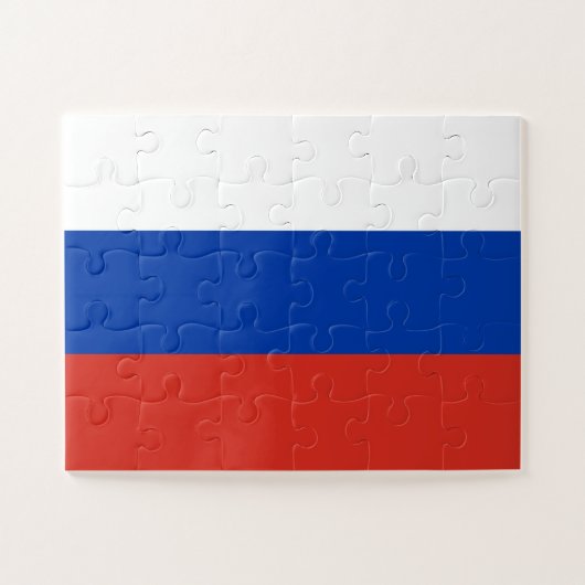 Vlag van Rusland Legpuzzel (Horizontaal)