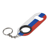 Vlag van Rusland Mini Flessenopener (Voorkant Gekanteld)
