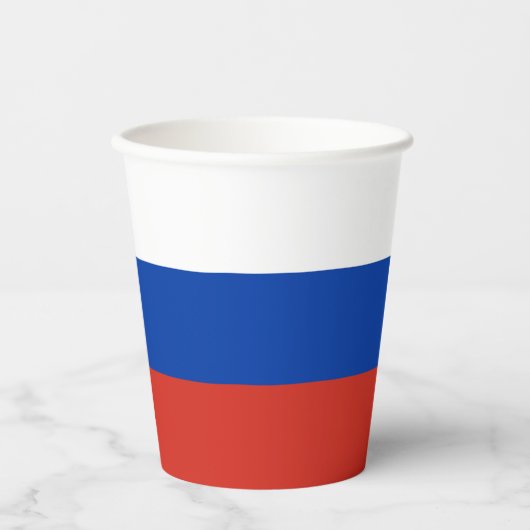 Vlag van Rusland Papieren Bekers (Voorkant)