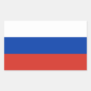 Vlag van Rusland Rechthoekige Sticker
