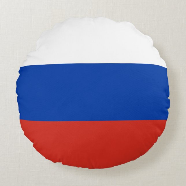 Vlag van Rusland Rond Kussen (Voorkant)