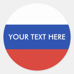 Vlag van Rusland Ronde Sticker