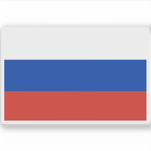 Vlag van Rusland (Russische Federatie) Sticker (Voorkant)