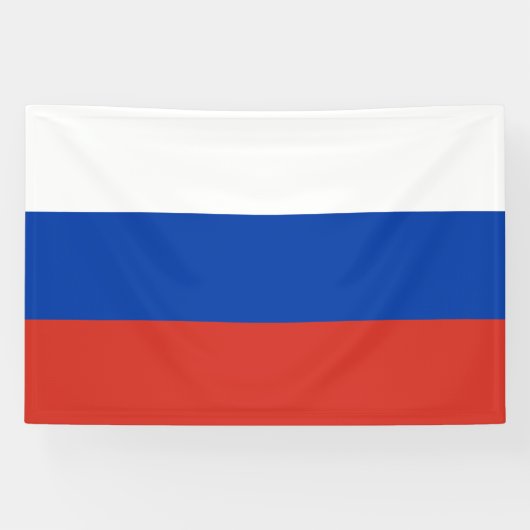 Vlag van Rusland Spandoek (Horizontaal)