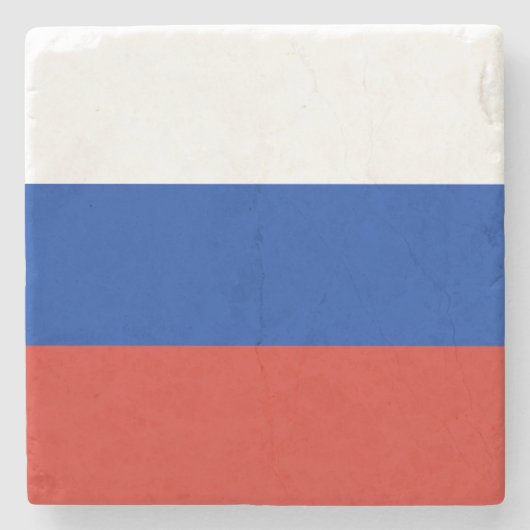 Vlag van Rusland Stenen Onderzetter (Voorkant)