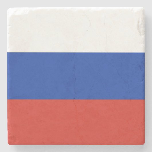 Vlag van Rusland Stenen Onderzetter (Voorkant)