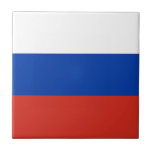 Vlag van Rusland Tegeltje<br><div class="desc">Patriottische vlag van Rusland.</div>