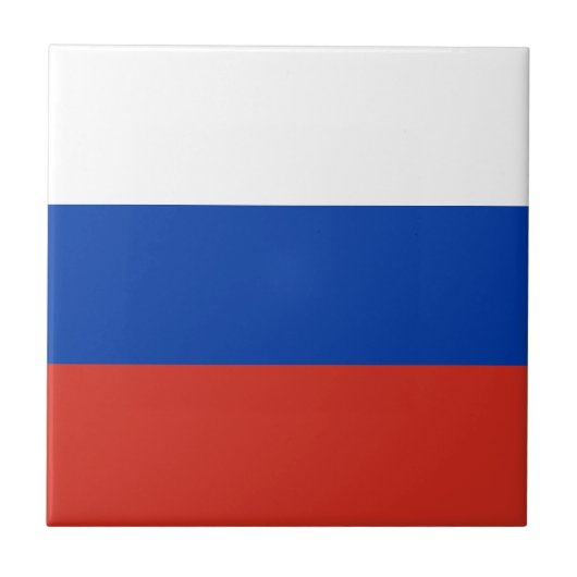 Vlag van Rusland Tegeltje (Voorkant)