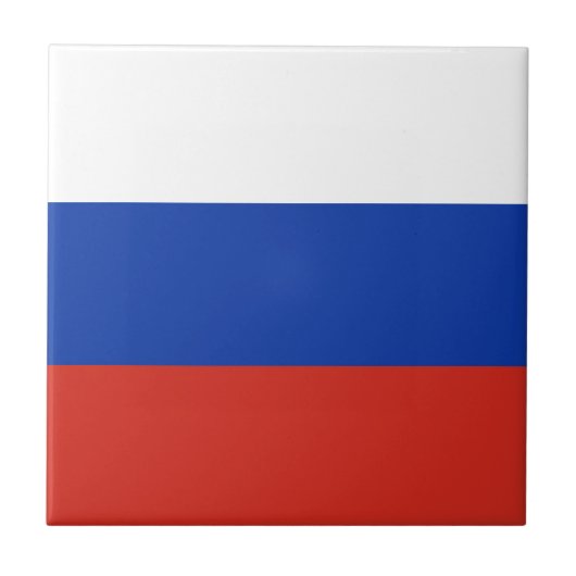Vlag van Rusland Tegeltje (Voorkant)