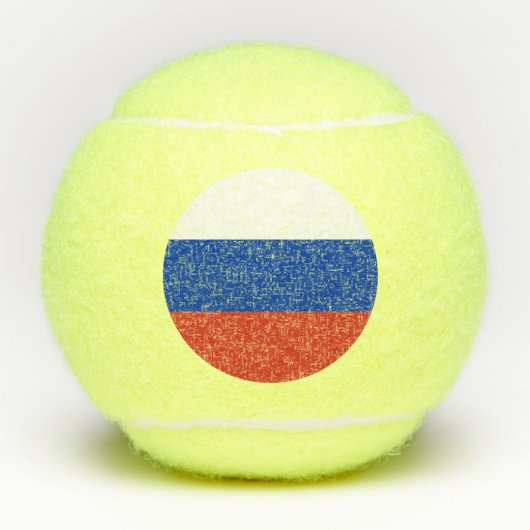 Vlag van Rusland Tennisballen (Voorkant)