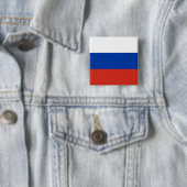 Vlag van Rusland Vierkante Button 5,1 Cm (In situ)