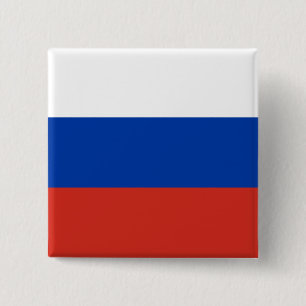 Vlag van Rusland Vierkante Button 5,1 Cm
