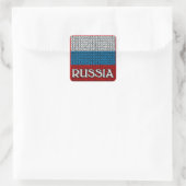 VLAG VAN RUSLAND VIERKANTE STICKER (Tas)