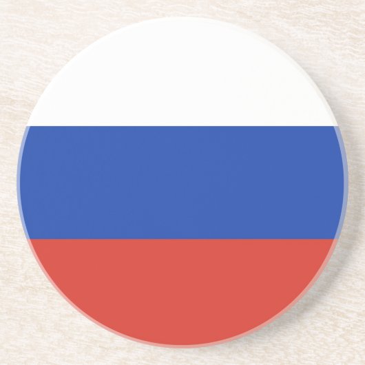 Vlag van Rusland Zandsteen Onderzetter (Voorkant)