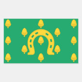 Vlag van Rutland Rechthoekige sticker (Voorkant)