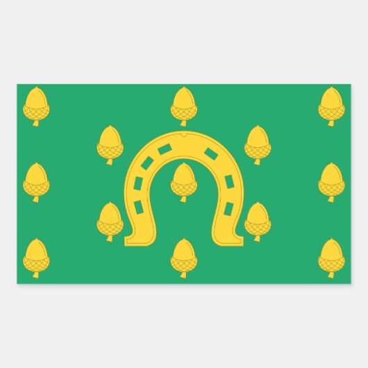Vlag van Rutland Rechthoekige sticker (Voorkant)