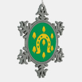 Vlag van Rutland Tin Sneeuwvlok Ornament (Links)