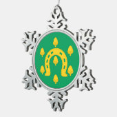 Vlag van Rutland Tin Sneeuwvlok Ornament (Rechts)