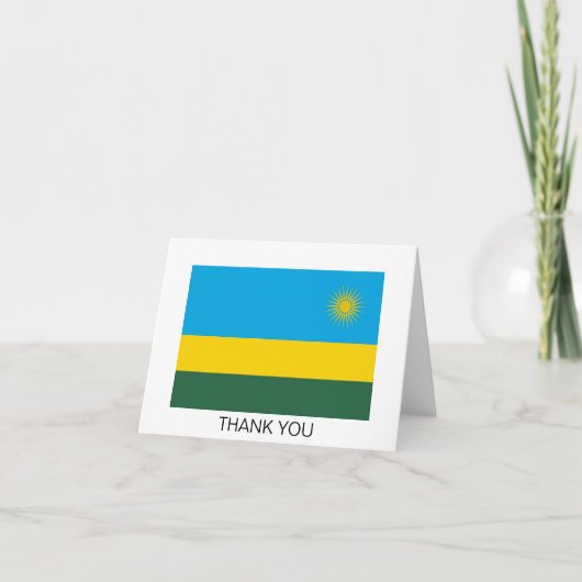 Vlag van Rwanda Bedankkaart (Voorkant)
