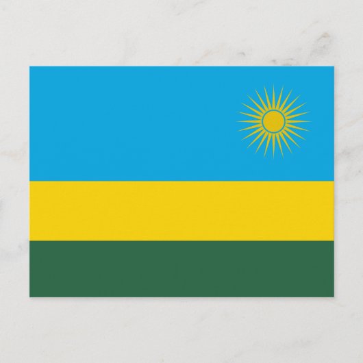 Vlag van Rwanda Briefkaart (Voorkant)