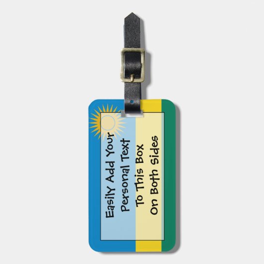 Vlag van Rwanda Easy ID Personal Bagagelabel (Voorkant verticaal)