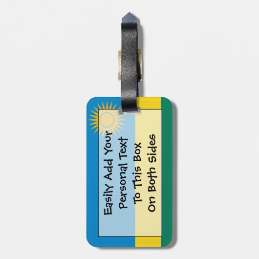 Vlag van Rwanda Easy ID Personal Bagagelabel (Achterkant verticaal)