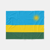 Vlag van Rwanda Fleece Deken (Voorkant (Horizontaal))