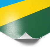 Vlag van Rwanda Foto Afdruk (Hoek)