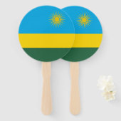 Vlag van Rwanda Handwaaier (Voorkant en achterkant)
