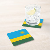 Vlag van Rwanda Kartonnen Onderzetters (Insitu)